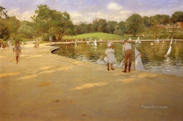 ミニチュア ヨットの湖 別名セントラル パーク ウィリアム メリット チェイス Oil Paintings